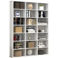 VCM Standregal Holz CD DVD Standregal Bücherregal Regal Megosa M, 1-tlg., VCM Standregal Megosa 136x105x19 cm Holzwerkstoff