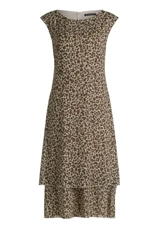 Betty Barclay - Chiffonkleid Beige/Khaki - Gr. - 36