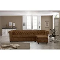 Home affaire Chesterfield-Sofa Rysum L-Form, Chesterfield-Optik mit Ottomanen-Abschluß
