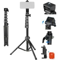 Neewer TS03 Metall Selfie Stick 66" mit Fernbedienung für iPhone & Kamera Handstativ (höhenverstellbar von 46 bis 168 cm)