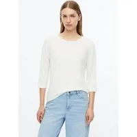 s.Oliver 3/4-Arm-Shirt T-Shirt Weiches T-Shirt mit Rollkante im Relaxed Fit