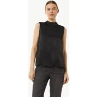 comma Blusentop Bluse Top mit Stehkragen