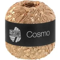 LANA GROSSA COSMO Häkelwolle, 260 m (Beilaufgarn aus Baumwolle mit großen und kleinen Pailletten), 100 g