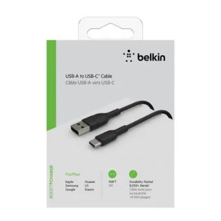 Belkin USB-C/USB-A Kabel 3m PVC, schwarz CAB001bt3MBK