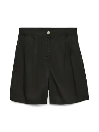 VERO MODA - VMFLEUR HW BERMUDA TENCEL SHORTS GA Black Denim - Gr. - L