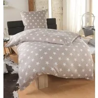 Dreamhome Bettwäsche 135x200 + 80x80 cm atmungsaktiver Bettbezug, Sterne, Für Allergiker geeignet, pflegeleicht, angenehm weicher Stoff