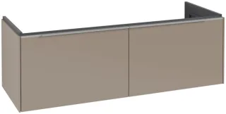 Villeroy & Boch Subway 3.0 Waschbeckenunterschrank, 2 Auszüge, 1272 x 432 x 462 mm, Taupe / Taupe C56700VM