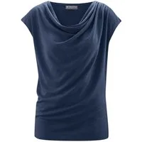 HempAge Wasserfallshirt Wasserfallausschnitt Top Hanf/Biobaumwolle Normal Fit