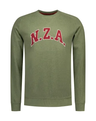nza new zealand auckland - Pullover Männlich scouting green melange - Gr. - M