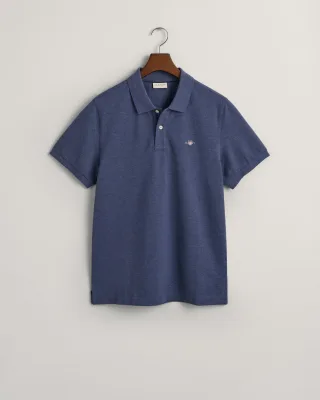 GANT - Archive Shield Piqué Poloshirt dk jeansblue melange - Gr. - XL