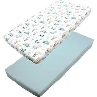 TupTam Spannbettlaken Baby Spannbettlaken Spannbetttuch für Babybett Kinderbett 2er Pack