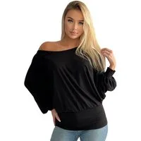 Mississhop Fledermauspullover Damen Batwing Shirt Fledermausshirt Sweatshirt M. 5142