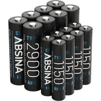 ABSINA ABSINA Akku 8x AAA 1150 + 8x AA 2900 Akku 2650 mAh (1.2 V)