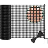 Meulbaty Hühnerzaun Gartenzaun, mobiler Hundezaun, Weidezaun, Geflügelnetz, (1-St), 100 cm hoch, 25 m lang, schwarz/grün