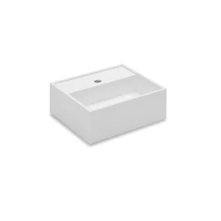 Cosmic Compact Waschbecken B: 40 T: 40 cm, H: 15cm, weiss, mit 1 Hahnloch, 739120601 739120601