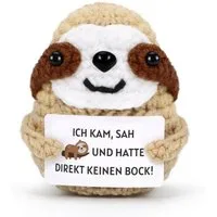 LuxusKollektion Kuscheltier Kuscheltier Faultier gehäkelt Stress Relief Grau Faultier-2