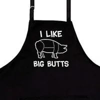 nomsum Kochschürze für Männer "I Like Big Buts" in Schwarz OneSize