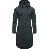 Ragwear Kurzmantel Letti Long Übergangsjacke aus Fleece mit Kapuze