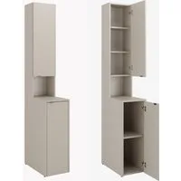 Platan Room Waschmaschinenumbauschrank Badschrank LORA Waschmaschinenschrank Badezimmer Hochschrank 210 x 65 x 50 cm
