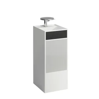 LAUFEN Waschtisch, freistehend Kartell, ohne Hahnloch, ohne Überlauf 375x435x900 Farbflächen schwarz H811331D031121