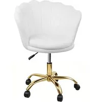 JEOBEST Bürostuhl Homeoffice Stuhl, Höhenverstellbar Schminkstuhl, Schreibtischstuhl, (1 St)360°Drehstuhl, Schwenken Samt Sitz 35-45cm, bis 136 kg Belastbar