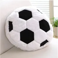 FELIXLEO Dekokissen FakeFace Fußball Plüschkissen 45x45cm weiches Sitzkissen