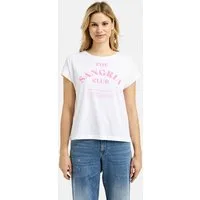 Milano Italy Rundhalsshirt mit überschnittenen Schultern