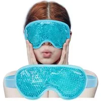 COOL-i ® Gesichtsmaske Kühlende Gel-Augenmaske – Wiederverwendbare Eis-Kompressen, bei Schwellungen, Müdigkeit & Migräne