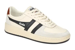 Gola Grand Slam Classic CMB117XG Herren Sneaker Offwhite/Black/Rust Textil In...