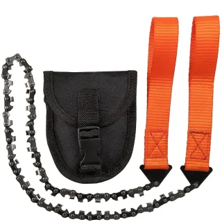 Outdoor Hand Chain Saw 65Mn SteelSaw 11 Teeth 33 Teeth With Waterproof Canvas Bag Survival Camping Tool
