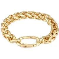 Elli Armband Zopfkette Ringverschluß Farbe Gold für Damen (kein Set, 1-tlg)