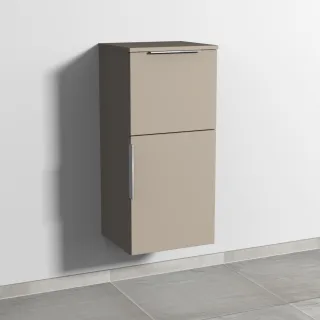 Sanipa 3way Mittelschrank mit 1 Tür und 1 Auszug, Sandgrau-Matt, UF12967 UF12967