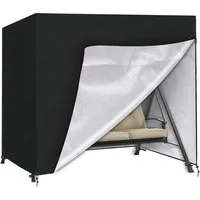 AURIVION Schutzhüllen-Sandsäcke Hollywoodschaukel Schutzhülle 3 Sitzer aus Oxford Material, Alle Innenmöbel, (Set, 1-tlg., Schutzhaube für Gartenschaukel 3-Sitzer für Outdoor Einsatz), Gartenmöbel Abdeckplane für Schaukel wetterfest & robust