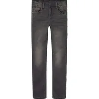 Name It Regular-fit-Jeans Stretch Slim Fit Used Look Verstellbarer Bund Passgenau für Jungen Baumwolle Normal Fit Einfarbig elastisch Reißverschluss