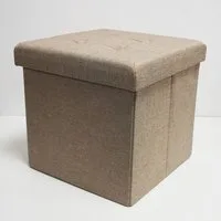 style home Sitzhocker mit Stauraum faltbare Sitzwürfel (Sitztruhe aus Leinen), gepolstert Sitzbank Fußhocker für Wohnzimmer Schlafzimmer