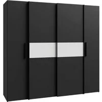 FORTE Kleiderschrank Kalixtus, Made in Europe (B/H/T ca. 200x190x60 cm, 2 Schiebetüren, 2 Drehtüren, 8 Einlegeböden) Kombination aus Dreh- und Schwebetüren, mehrere Farben