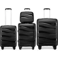 KONO Kofferset 4-teiliges Reisekoffer-Set mit Beautycase, (4 tlg)