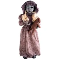 Funny Fashion Dekoobjekt Halloween Dekofigur 'Puppe mit drehendem Kopf' Ani