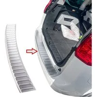 RECAMBO Ladekantenschutz für Peugeot 5008 I, BJ 2009-2017 Stoßstangenschutz, V2A rostfrei, Exklusive Optik, praktischer Schutz & perfekte Passform