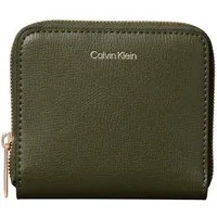 Calvin Klein Geldbörse FOIL LOGO MEDIUM ZIP AROUND, Damen Portemonnaie, Geldbeutel, Money Pocket mit CK-Schriftzug
