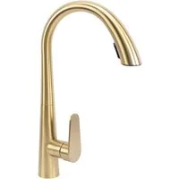 wohnwerk.idee Küchenarmatur Wasserhahn Küche ausziehbar Gold Matt Gebürstet Schwarz Chrom Ross