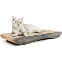Canadian Cat Company Kratzbrett COMET, (dunkelgrau, Größe XL, ca. 75x30x8cm), Kratzkarton, XL Qualitäts-Pappe, inkl. Katzenminze