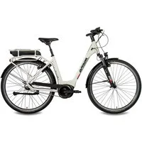 Airtracks E-Bike Cityrad 28" E-Bike Damen City Fahrrad V-Tron RACK BOSCH ACTIVE LINE, 7 Gang SHIMANO NEXUS 7 mit Rücktrittbremse Schaltwerk, Nabenschaltung, Mittelmotor, 400 Wh, WAVE Trekking Fahrrad Tiefeinsteiger Low Step 45 50 55cm