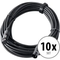 Pronomic XFXM-10 Mikrofonkabel 10 m Audio-Kabel, XLR Female 3-pol, XLR Male 3-pol (1000 cm), Stecker handgelötet, säure- und ölfest