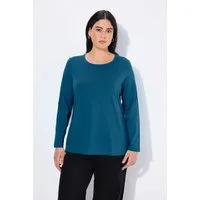 Ulla Popken T-Shirt Shirt Slim Rundhalsausschnitt Langarm