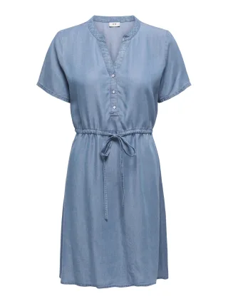 JDY - JDYJASPER S/S DRESS WVN Medium Blue Denim - Gr. - S