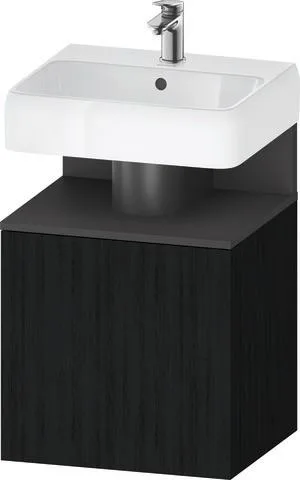 Duravit Qatego Waschtischunterbau wandhängend Eiche Schwarz Matt 490x420x645 mm - QA4077L49160000 QA4077L49160000