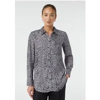 comma Langarmbluse Bluse Feine Longbluse mit Animalprint