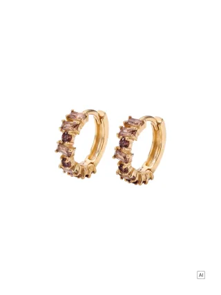 PURELEI Fancy Peach Ohrringe mit Zirkonia Steinen