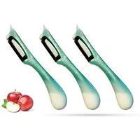 SMI Sparschäler SMI Solingen Sparschäler Gemüseschäler für Küche Kartoffelschäler, (3-tlg., 3 tlg), Rechts- und Linkshänder nach klingen wechseln